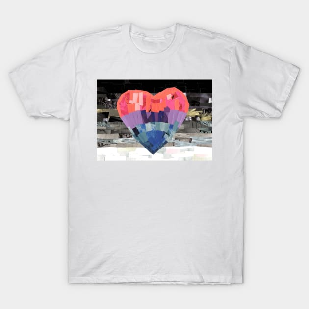 Bi Heart T-Shirt by cajunhusker